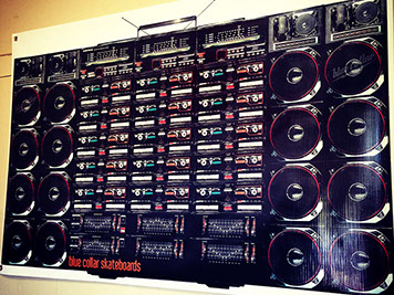 Boombox Banner for BCS Large boombox banner for Blue Collar Skateboards