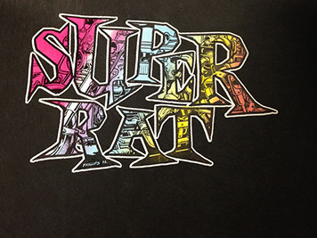 Super Rat Screen printed surf logo Super Rat Screen printed surf logo