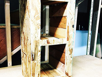 Wooden cinder block by Blake Owens for BCS HQ Wooden cinder block by Blake Owens for BCS HQ